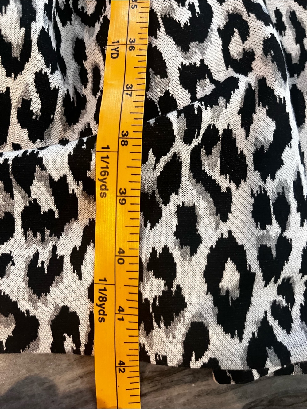 Talbots "Refined Ponte Dress" Black and White Leopard Print 20W - Picture 8 of 9